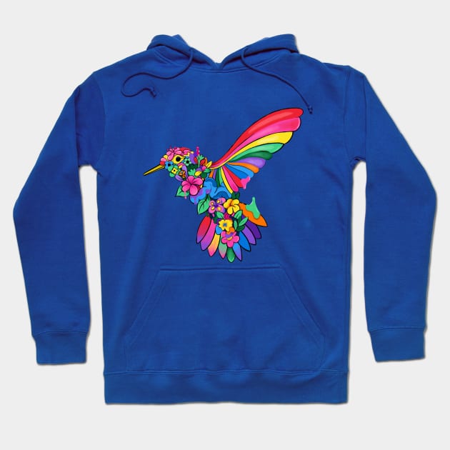 Colorful Floral Bird Hoodie by ms_wearer